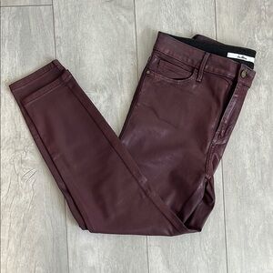 SAM EDELMAN NWOT Stiletto Women's Skinny Coated Jeans Burgundy, Size 31
